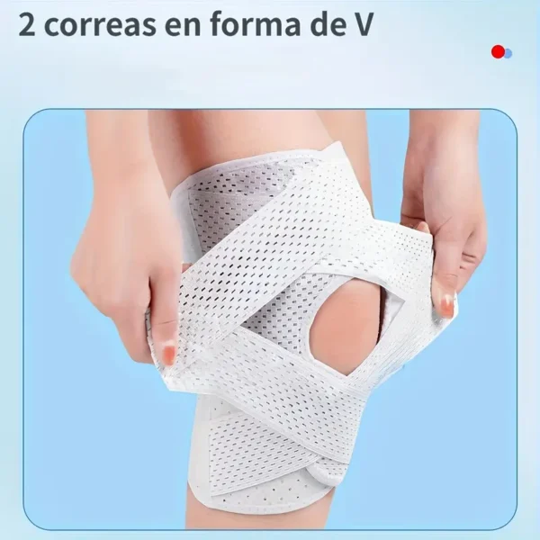 Adjustable Knee Support Brace with Side Stabilizers & V-Strap Design – Breathable Compression Sleeve for Injury Recovery